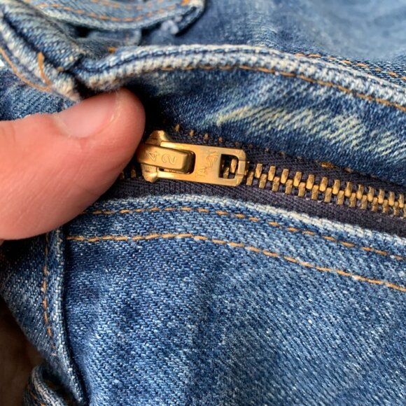 Vintage 1971 Levi's Orange Tab Talon 42 Zipper Blue - Picture 15 of 16